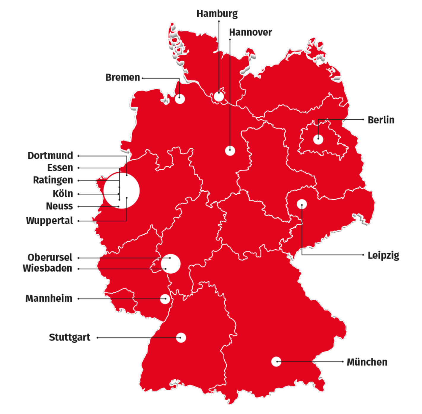 Standorte Verisure Deutschland