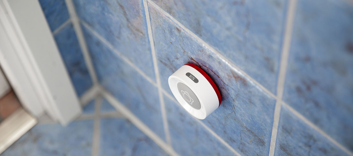 Notfallknopf unter dem Tresen